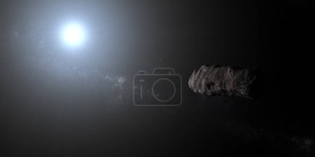 Photo for Oumuamua, interstellar object, orbiting in the outer space - Royalty Free Image