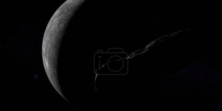Téléchargez les photos : Oumuamua, objet interstellaire, en orbite autour de la planète Mercure - en image libre de droit