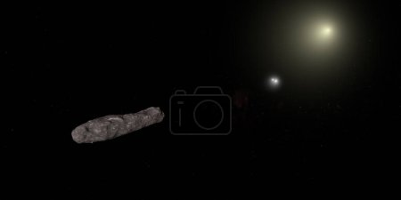 Photo for Oumuamua, interstellar object, in the outer space - Royalty Free Image
