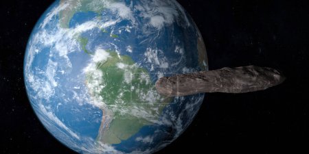 Téléchargez les photos : Oumuamua, objet interstellaire, en orbite autour de la planète Terre - en image libre de droit