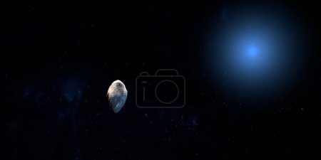 Photo for Styx moon, Pluto natural satellite, orbiting in the outer space - Royalty Free Image