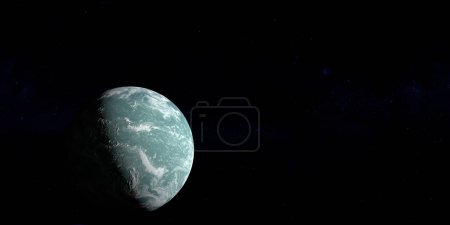 Photo for Hypothetical exoplanet Kepler 22b orbiting in the outer space - Royalty Free Image