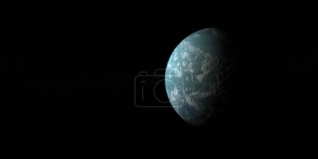Photo for Hypothetical exoplanet Kepler 22b orbiting in the outer space - Royalty Free Image