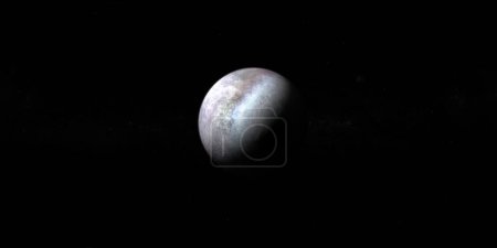 Téléchargez les photos : Vers Triton, satellite naturel de Neptune. 3d rendu - en image libre de droit