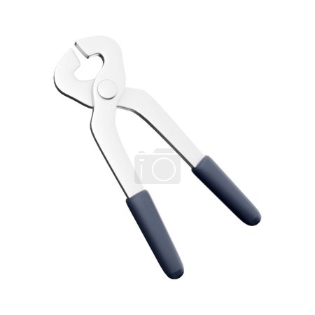 Photo for 3D rendering of a technical electrical cutting pliers. 3d rendering cutting plier icon. - Royalty Free Image