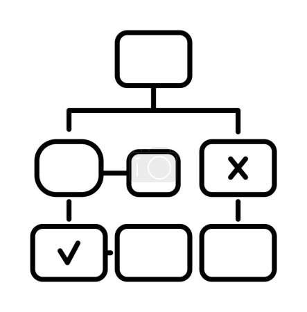 Ilustración de Algorithm, structure, tree vector icon on transparent background. Outline Algorithm, structure, tree vector icon. - Imagen libre de derechos