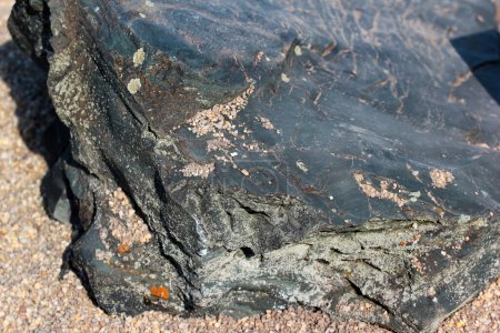 Foto de Roca toba volcánica de una cantera de piedra en la región de Vogtland de Sajonia, Alemania - Imagen libre de derechos