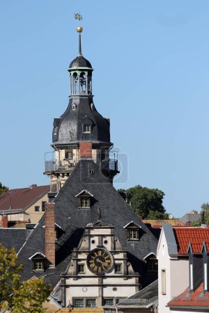 Téléchargez les photos : Tour de mairie dans la vieille ville d'Altenburg, Thuringe, Allemagne - en image libre de droit