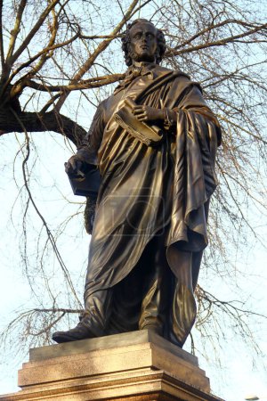 Foto de Leipzig, Alemania - 17 de diciembre de 2023: Monumento a Felix Mendelssohn Bartholdy, compositor, pianista, organista y director de orquesta alemán de principios del Romántico. - Imagen libre de derechos