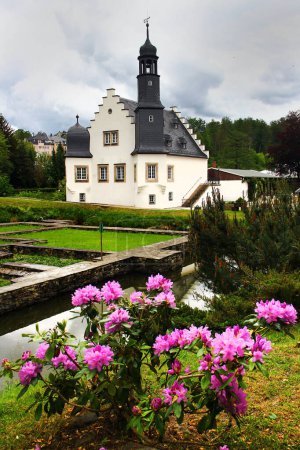 Castle Island in Rodewisch, a small town in the Vogtland district in Saxony, German