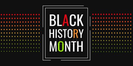 Photo for Black History Month greeting with text and colored decorations, 2023 Black History Month celebration banner. - Royalty Free Image