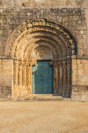 Photo for Monastery of Bravaes in Ponte da Barca, north of Portugal. Former Benedictine monastery that at the end of century XII was instituted like commendation of the Templars. Portuguese Romanesque art, classified as a National Monument since 1910 - Royalty Free Image