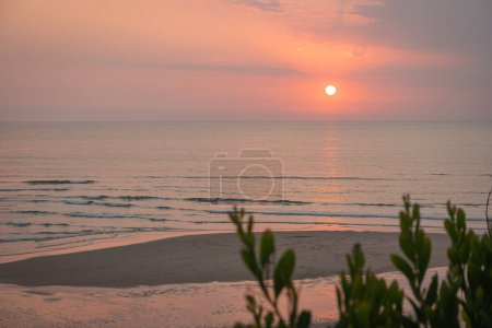 Photo for Landscape of sunset in Sao Pedro de Maceda beach. Ovar, Portugal. - Royalty Free Image