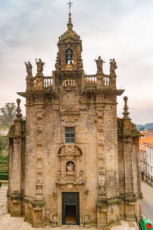 Church of San Fructuoso in the city of Santiago de Compostela at sunset. Galicia, Spain