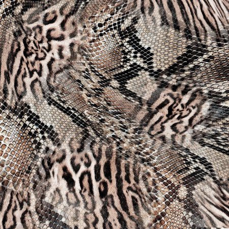 Leopard and snake texture, animal pattern