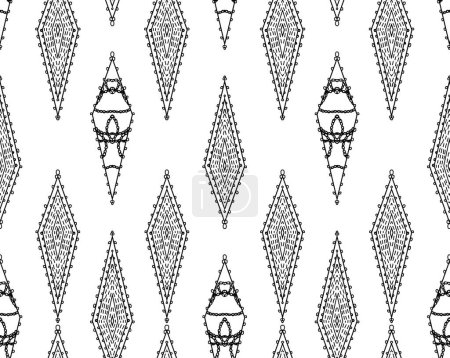 Ethnic pattern, illustration ornament pattern, textile print.