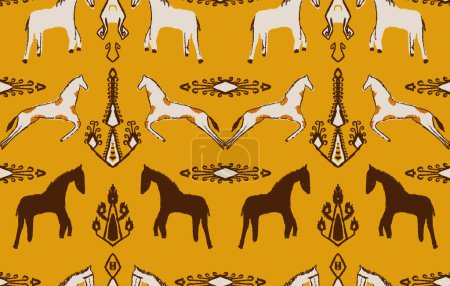 Téléchargez les photos : Ethnic pattern, illustration ornament pattern, textile print. - en image libre de droit