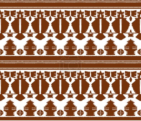 Téléchargez les photos : Ethnic pattern, illustration ornament pattern, textile print. - en image libre de droit