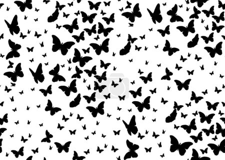 Téléchargez les photos : Seamless illustration butterfly pattern - en image libre de droit