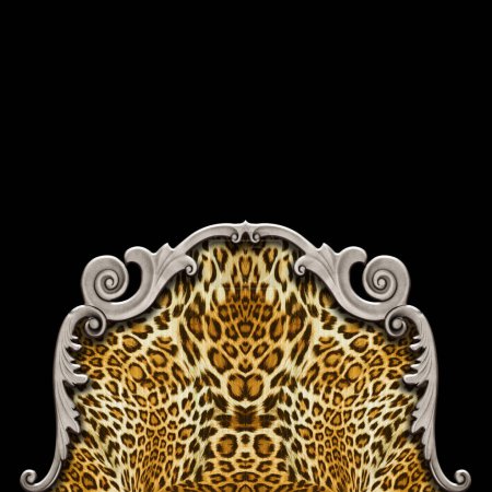 Photo for Leopard texture with baroque. - Royalty Free Image