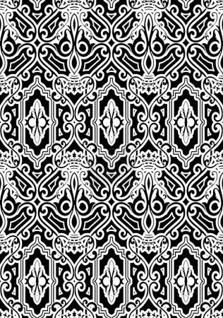 Foto de Seamless illustration ethnic design, baroque pattern. - Imagen libre de derechos