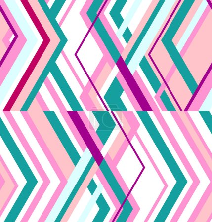 Ilustración patrón geométrico, diseño geométrico moderno colorido, impresión textil.