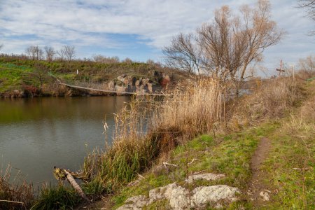 Photo for Ternivka, Ukraine - October 22, 2022: The Hnylyi Tashlyk River in the village of Ternivka - Royalty Free Image