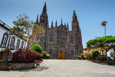 Foto de Church of San Juan Bautista, Gothic Cathedral in Arucas, Gran Canaria, Spain. - Imagen libre de derechos