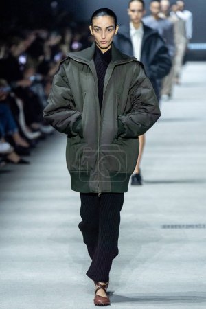 Photo for MILAN, ITALY - FEBRUARY 24: A model walks the runway at the Tods fashion show during the Milan Fashion Week Womenswear Fall/Winter 2023/2024 on February 24, 2023 in Milan, Italy. - Royalty Free Image