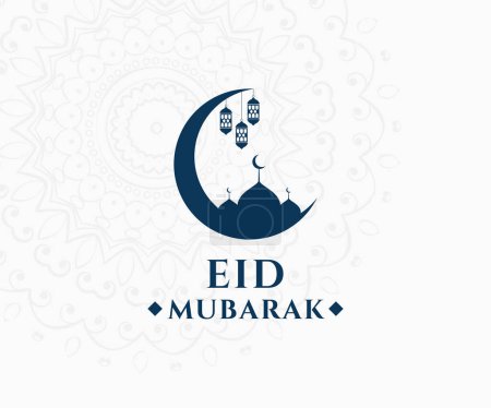 Eid Mubarak Ikone Trendvektor. Eid Mubarak Logo Design Vektor.