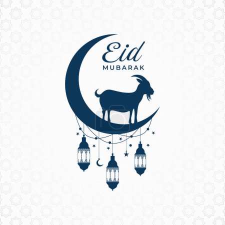Eid Eid Al Adha Mubarak Ikone Trendvektor. Eid Al Adha Mubarak Logo Trendy Design Vector.