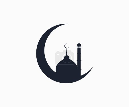 Aïd Moubarak. Logo de vacances musulman Design. Ramadan Design de vacances.