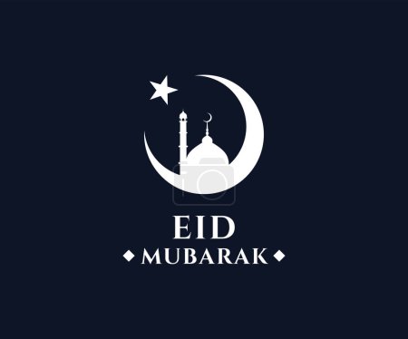 Eid Mubarak Icon Template. Eid Mubarak Logo Design Vektor.