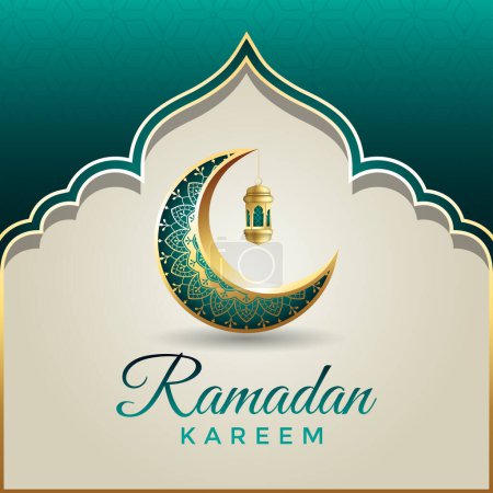 Ramadan Kareem Design Trendy Vector. Ramadan Kareem Greeting Card Design Vector.