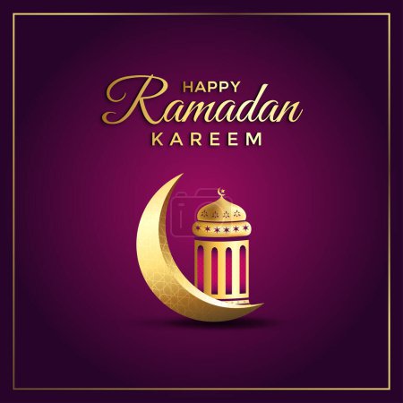 Glücklicher Ramadan Kareem Design Vector. Design der Ramadan-Grußkarte
