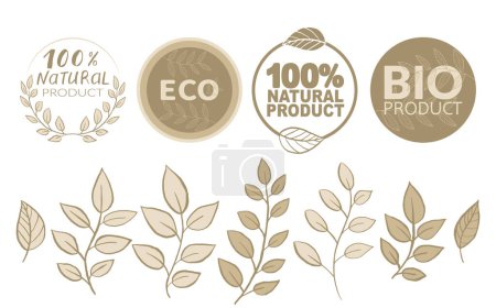 Illustration for Natural or organic concept vector illustration background - Royalty Free Image