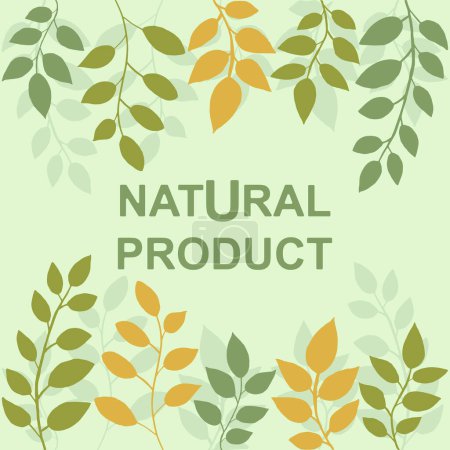 Illustration for Natural or organic concept vector illustration background - Royalty Free Image