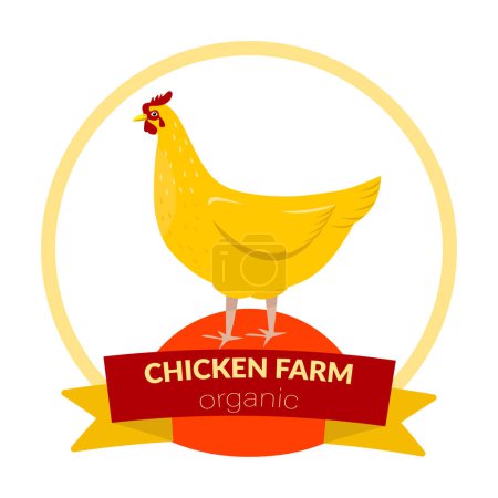 Téléchargez les illustrations : Illustration de conception vectorielle de logo de poulet. Élevage de poulet. - en licence libre de droit
