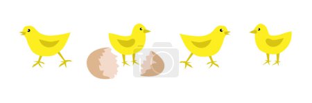 Téléchargez les illustrations : Chicken farm vector design illustration. - en licence libre de droit