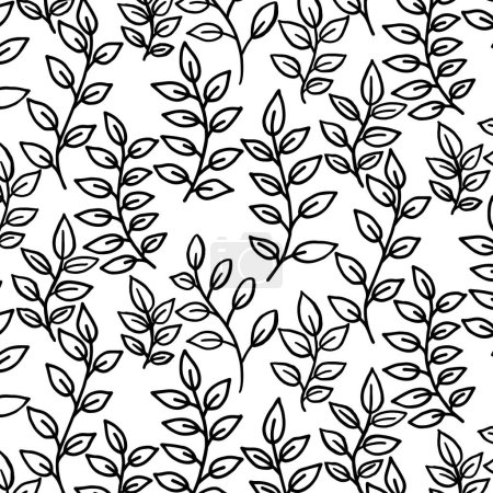 Illustration for Seamless background in the style of nature. Vintage floral pattern - Royalty Free Image
