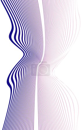 Ilustración de Líneas curvas abstractas. Fondo de vector de forma de onda para negocio web y diseño gráfico. - Imagen libre de derechos