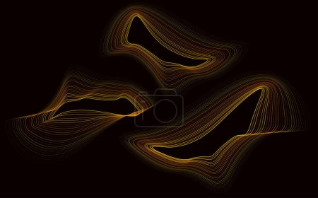 Illustration for Abstract curved lines. Wave shape vector background for web business and graphic design. - Royalty Free Image