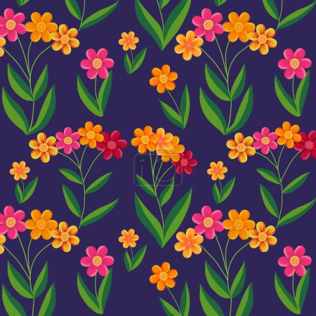 Illustration for Floral pattern. Natural drawing. For print. - Royalty Free Image