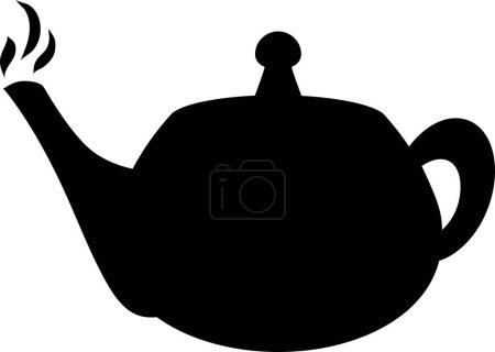 Illustration for Silhouette of a teapot. Vector illustration. - Royalty Free Image