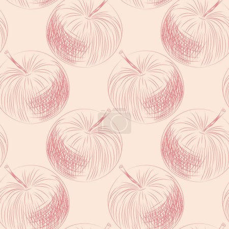 Téléchargez les illustrations : Dessin art de la pomme - en licence libre de droit