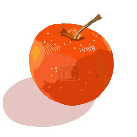 Illustration for Drawing art of apple fruit - Royalty Free Image