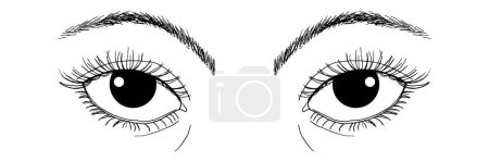 Téléchargez les illustrations : Un dessin d'une paire d'yeux - en licence libre de droit