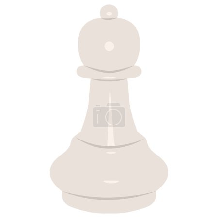 Téléchargez les illustrations : Figure d'échecs pion blanc, illustration vectorielle - en licence libre de droit