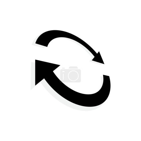 Téléchargez les illustrations : Flèche circulaire pour votre logo et vecteur d'icônes - en licence libre de droit
