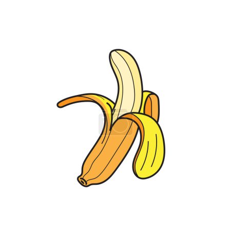 Illustration for Simple banana icon vector illustration - Royalty Free Image